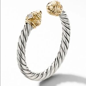 David Yurman Renaissance Ring with 14k Gold Domes and Diamonds